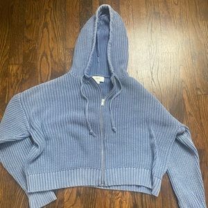 Blue aerie beach zip up